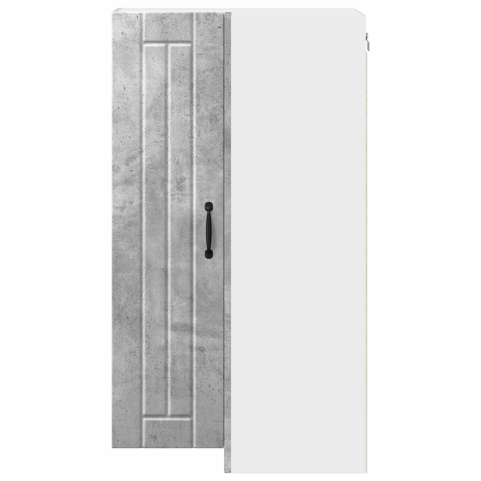 vidaXL Szafka narożna na ścianę LUCCA Betonowy szary 57 x 57 x 100 cm