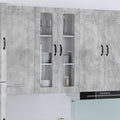 vidaXL Szafka szklana na ścianę LUCCA Betonowy szary 60 x 31 x 100 cm