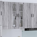 vidaXL Szafka szklana na ścianę LUCCA Szary Sonoma 60 x 31 x 100 cm