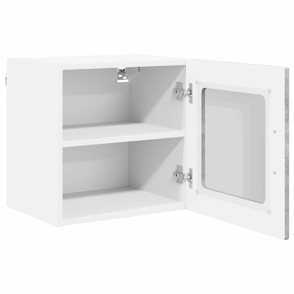 vidaXL Szafka szklana na ścianę PORTO 2 pcs Betonowy szary