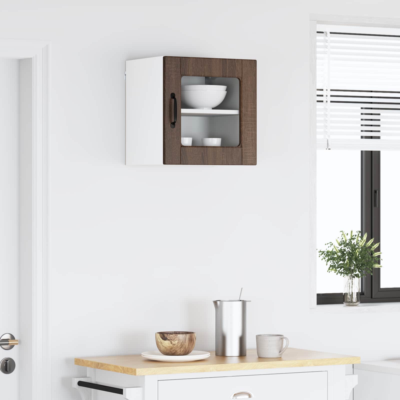 vidaXL Front do zmywarki PORTO Brązowy dąb 40 x 31 x 40 cm