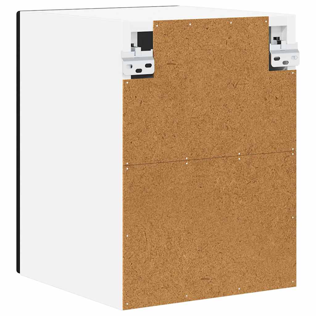 vidaXL Szafka ścienna PORTO 2 pcs Czarny 30 x 31 x 40 cm