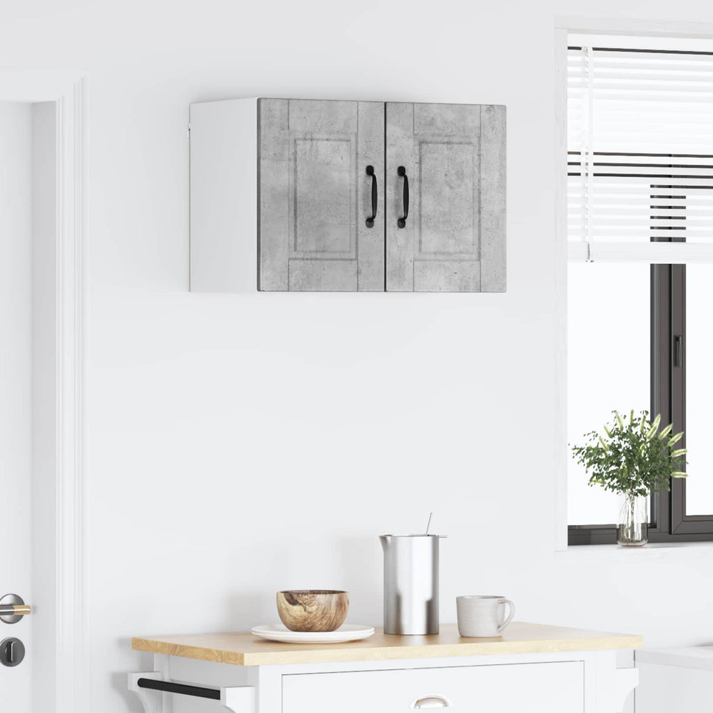 vidaXL Szafka ścienna PORTO 2 pcs Betonowy szary 30 x 31 x 40 cm