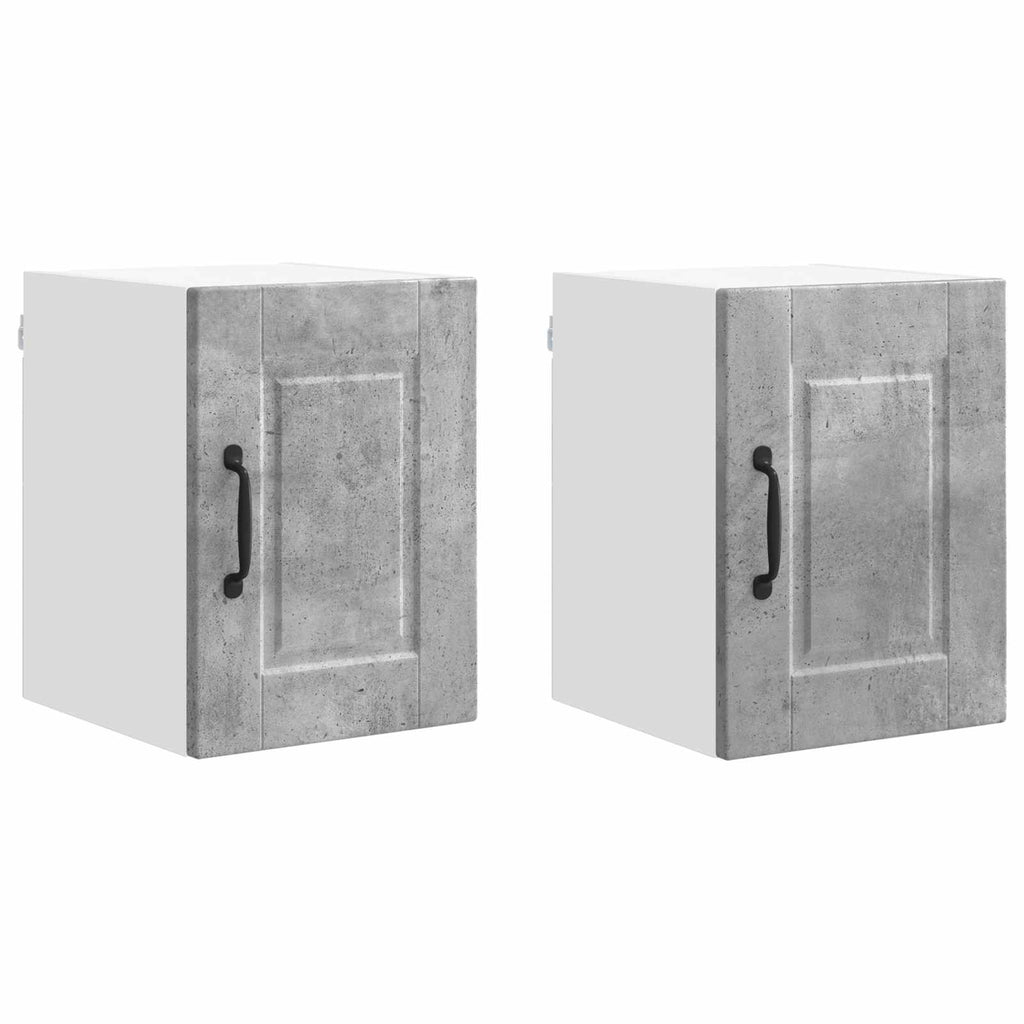 vidaXL Szafka ścienna PORTO 2 pcs Betonowy szary 30 x 31 x 40 cm