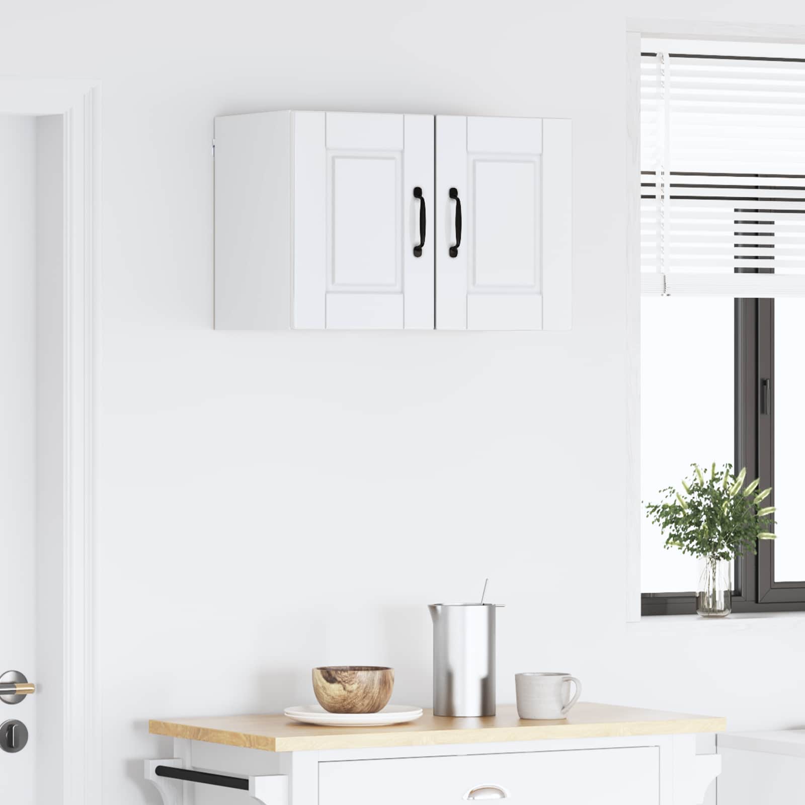 vidaXL Szafka ścienna PORTO 2 pcs Wysoki połysk biały 30 x 31 x 40 cm