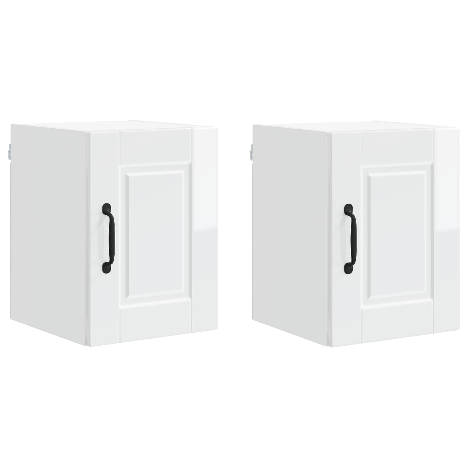 vidaXL Szafka ścienna PORTO 2 pcs Wysoki połysk biały 30 x 31 x 40 cm