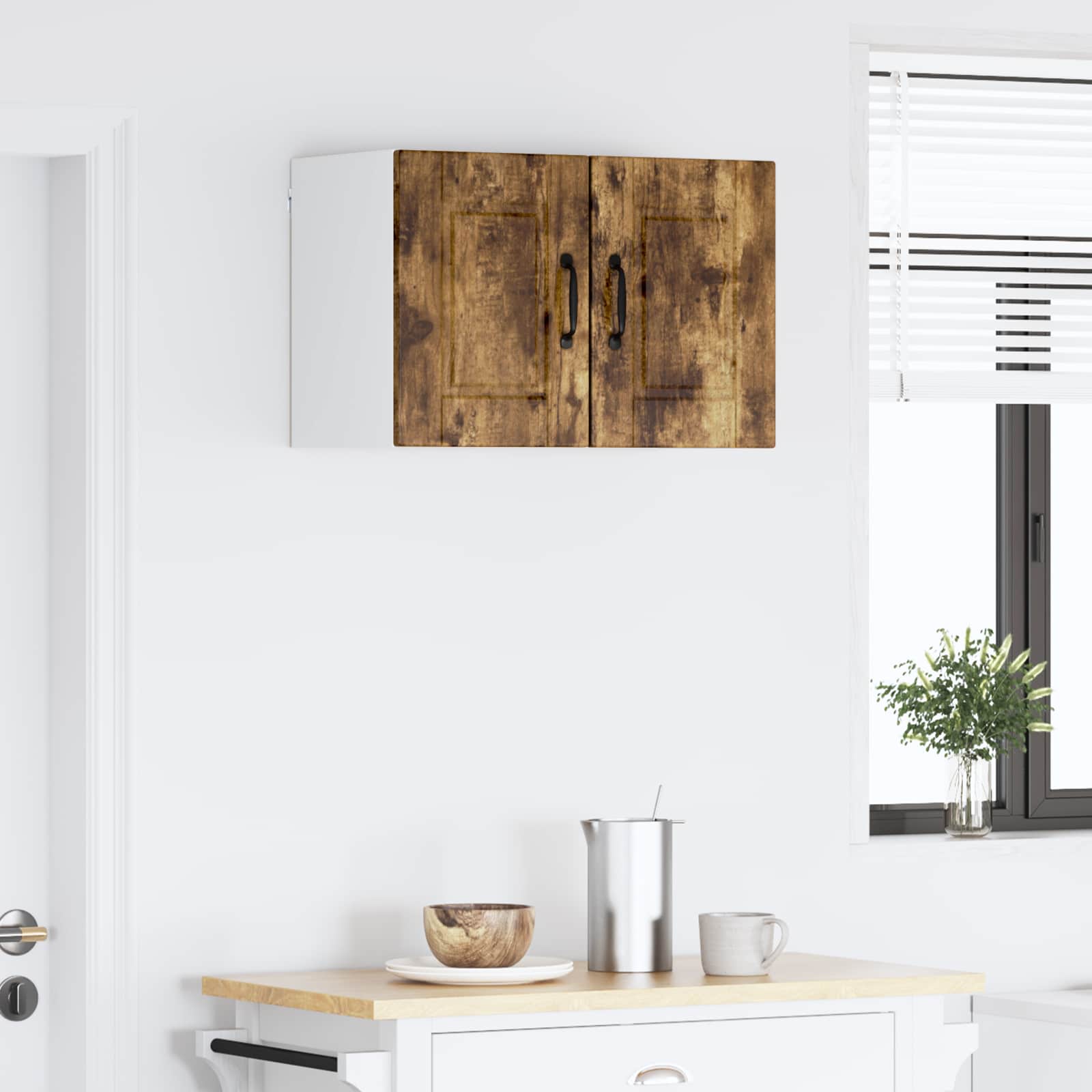 vidaXL Szafka ścienna PORTO 2 pcs Dąb wędzony 30 x 31 x 40 cm