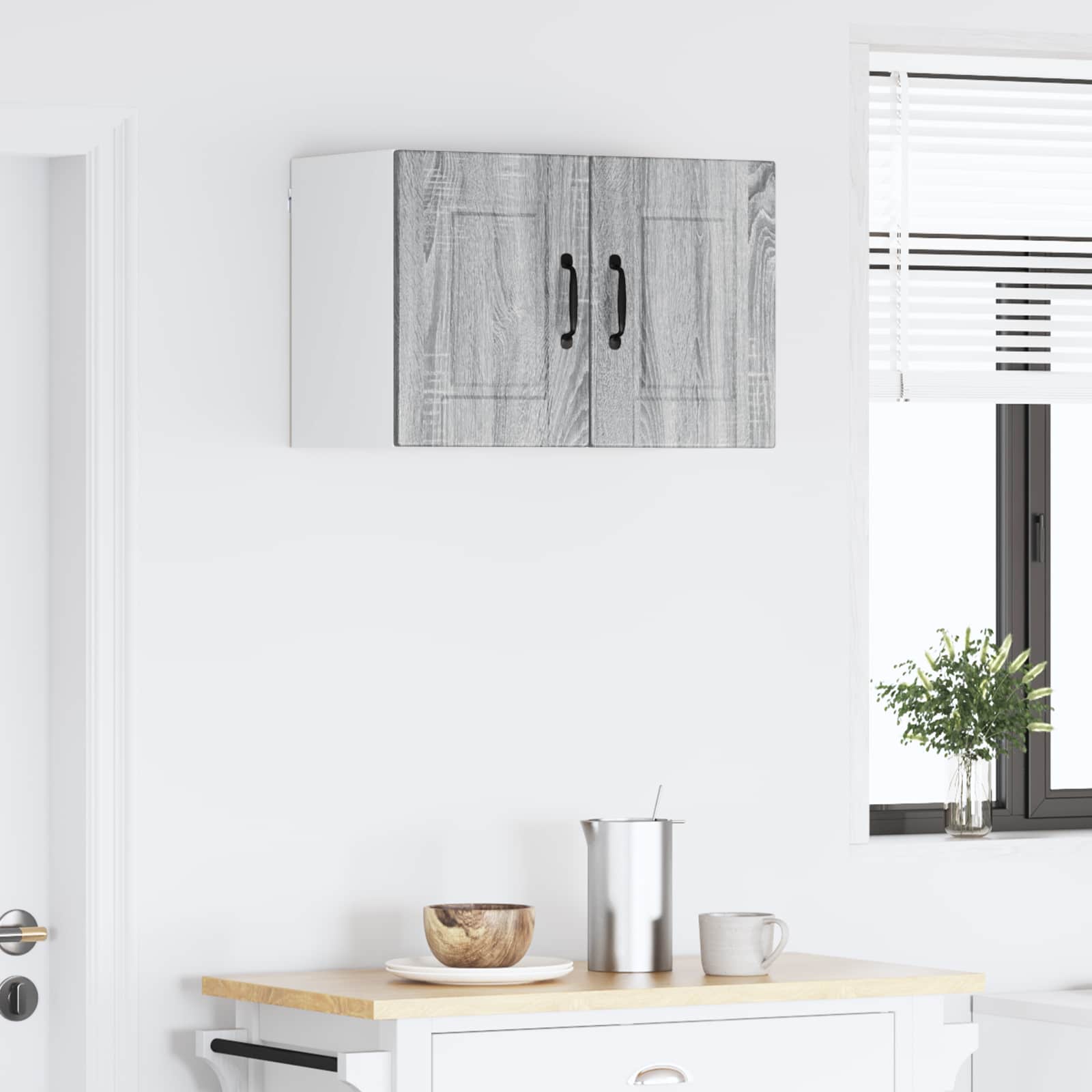vidaXL Szafka ścienna PORTO 2 pcs Szary Sonoma 30 x 31 x 40 cm