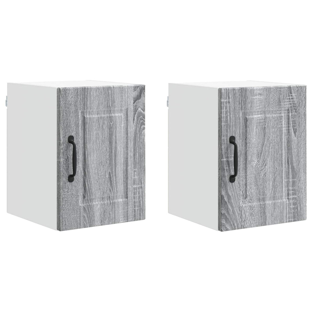vidaXL Szafka ścienna PORTO 2 pcs Szary Sonoma 30 x 31 x 40 cm