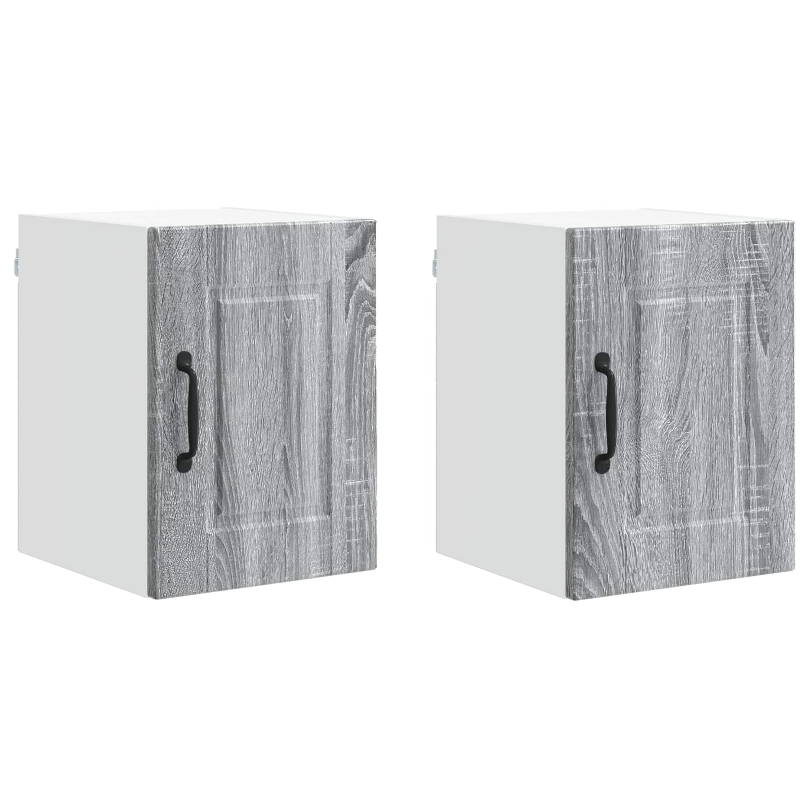 vidaXL Szafka ścienna PORTO 2 pcs Szary Sonoma 30 x 31 x 40 cm