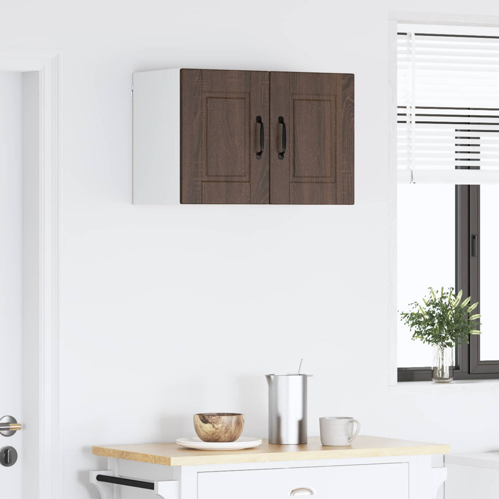 vidaXL Szafka ścienna PORTO 2 pcs Brązowy dąb 30 x 31 x 40 cm