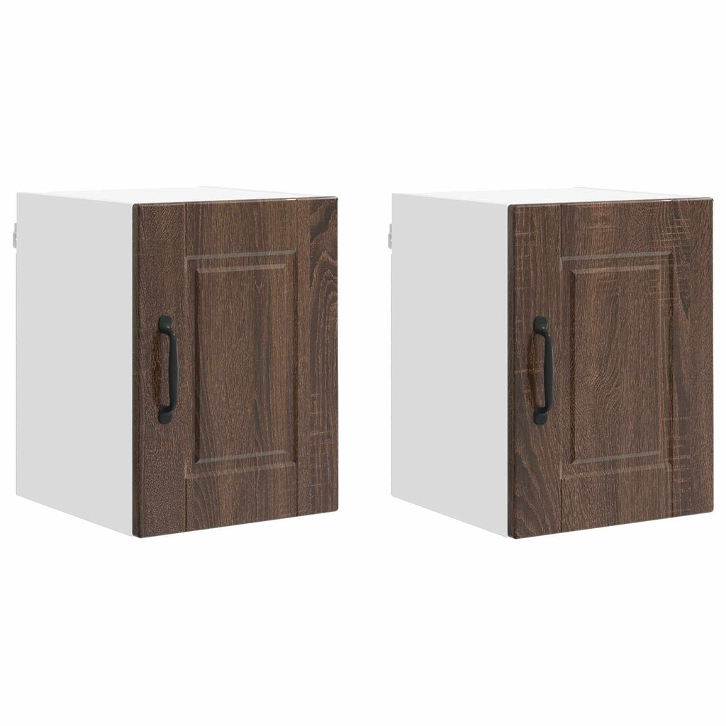 vidaXL Szafka ścienna PORTO 2 pcs Brązowy dąb 30 x 31 x 40 cm