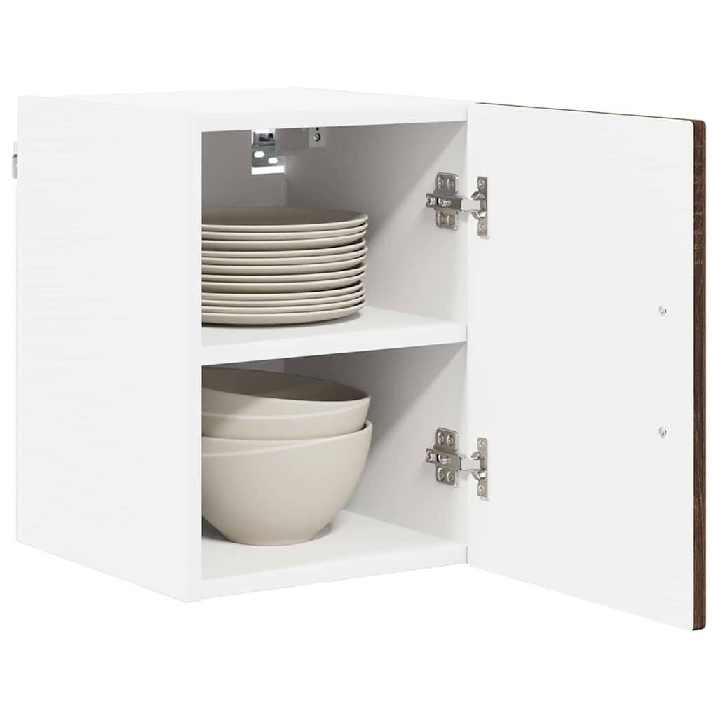 vidaXL Szafka ścienna PORTO 2 pcs Brązowy dąb 30 x 31 x 40 cm