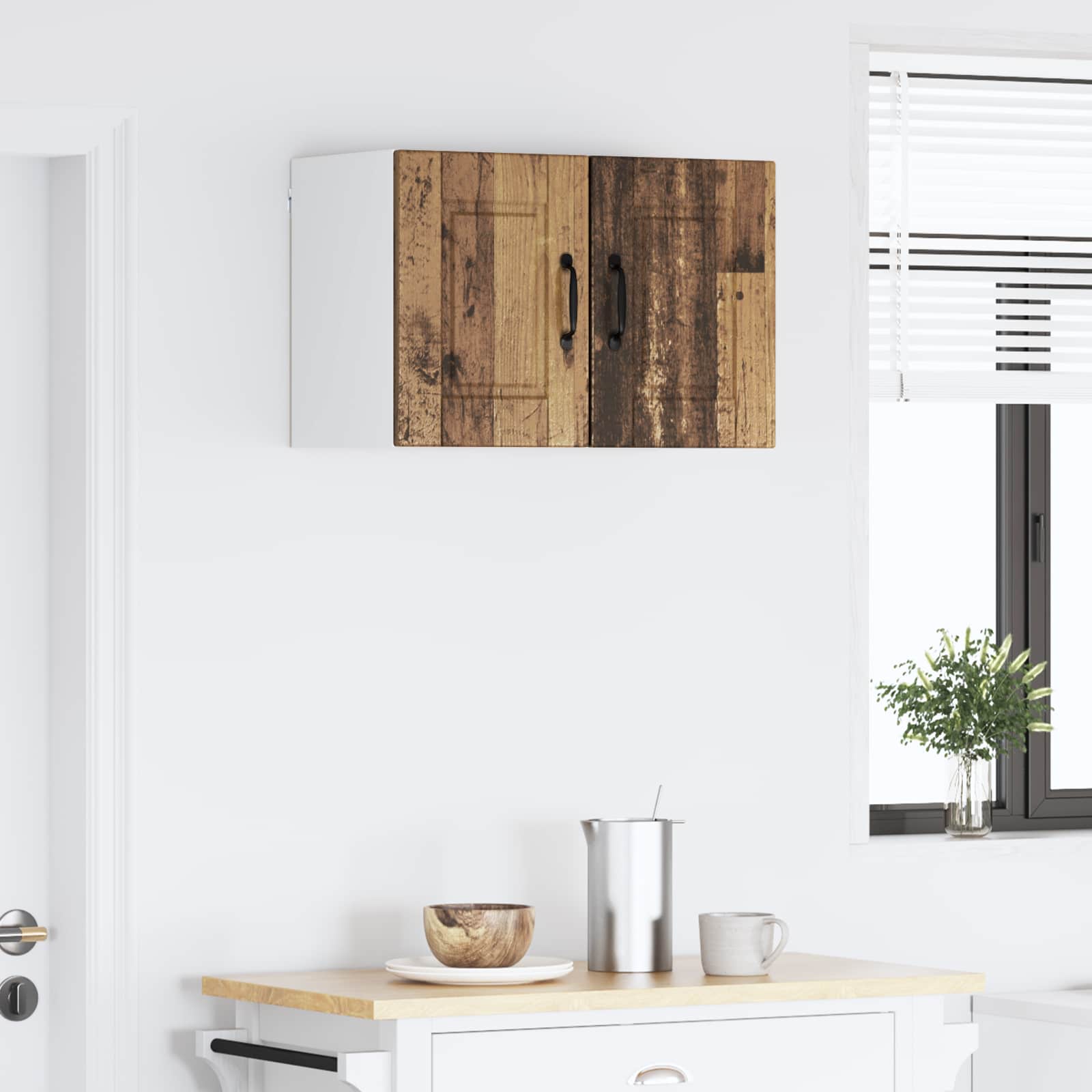 vidaXL Szafka ścienna PORTO 2 pcs Stare drewno 30 x 31 x 40 cm