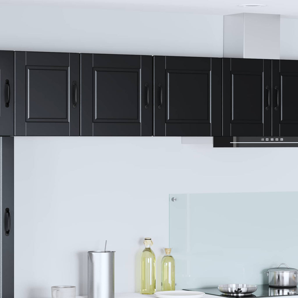 vidaXL Szafka ścienna PORTO 2 pcs Czarny 40 x 31 x 40 cm