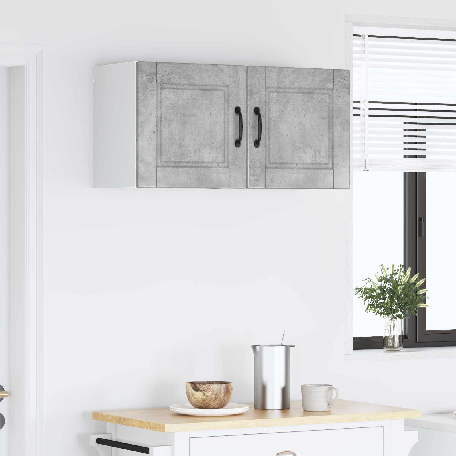 vidaXL Szafka ścienna PORTO 2 pcs Betonowy szary 40 x 31 x 40 cm