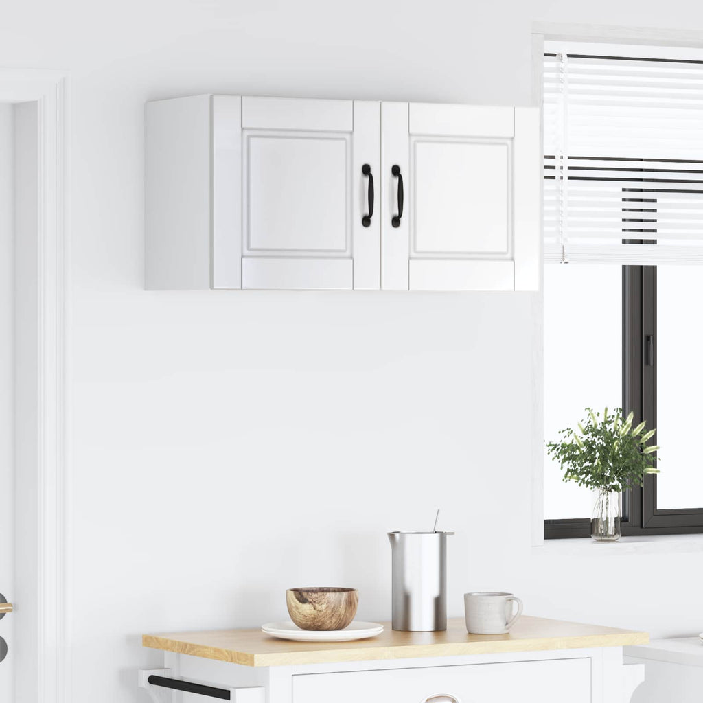 vidaXL Szafka ścienna PORTO 2 pcs Wysoki połysk biały 40 x 31 x 40 cm