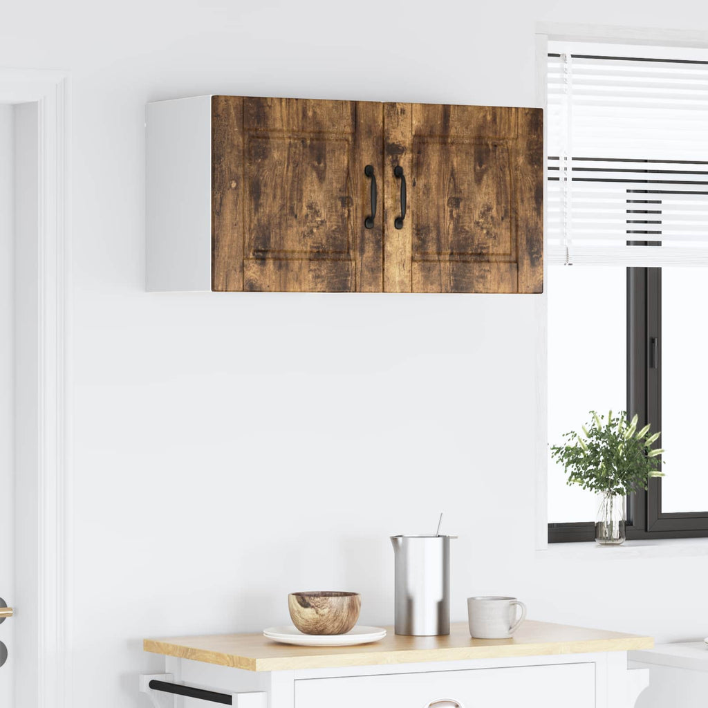 vidaXL Szafka ścienna PORTO 2 pcs Dąb wędzony 40 x 31 x 40 cm