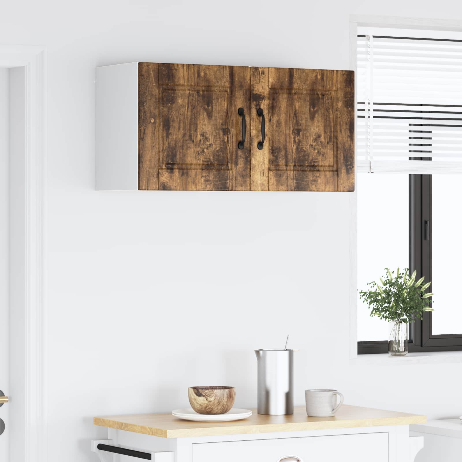 vidaXL Szafka ścienna PORTO 2 pcs Dąb wędzony 40 x 31 x 40 cm