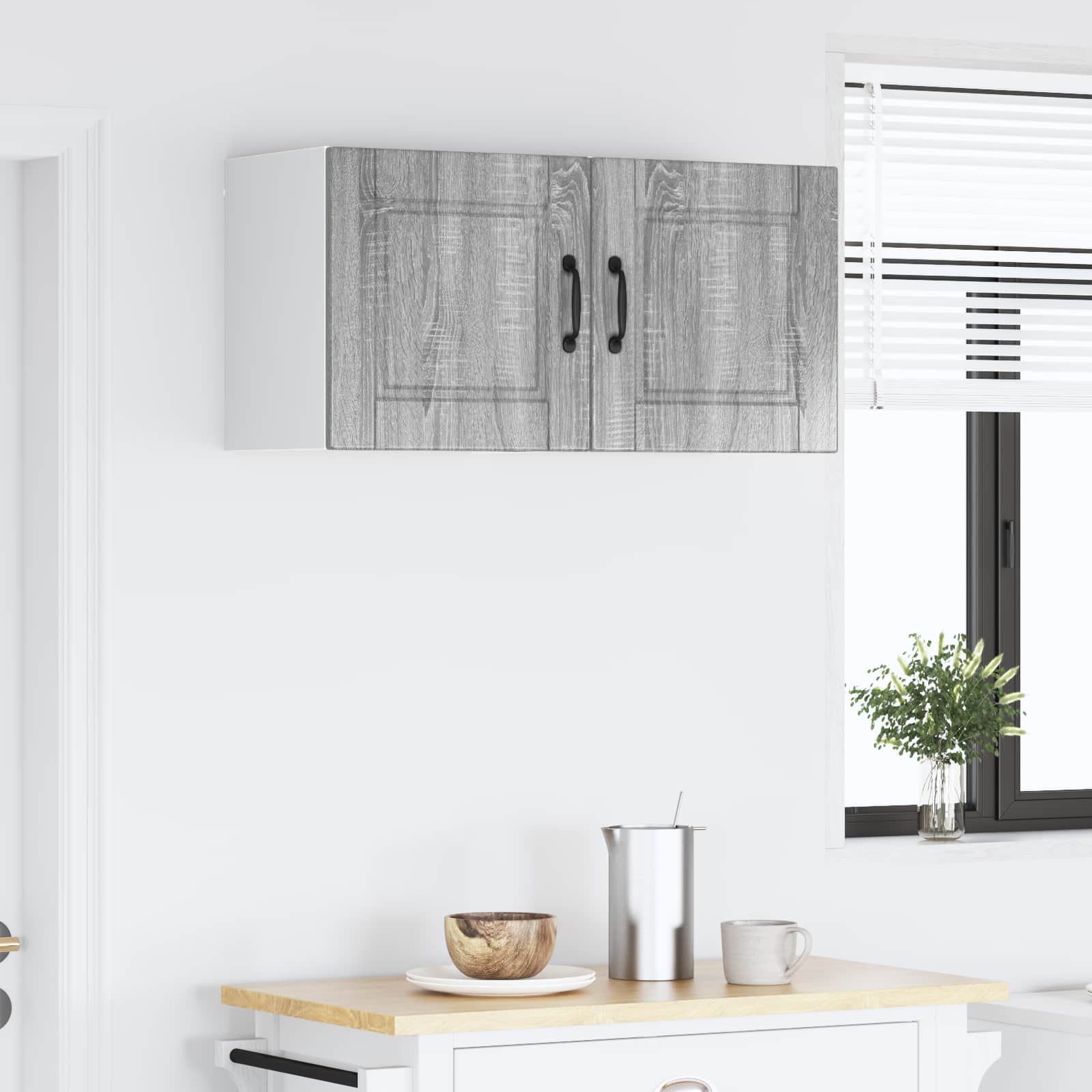 vidaXL Szafka ścienna PORTO 2 pcs Szary Sonoma 40 x 31 x 40 cm