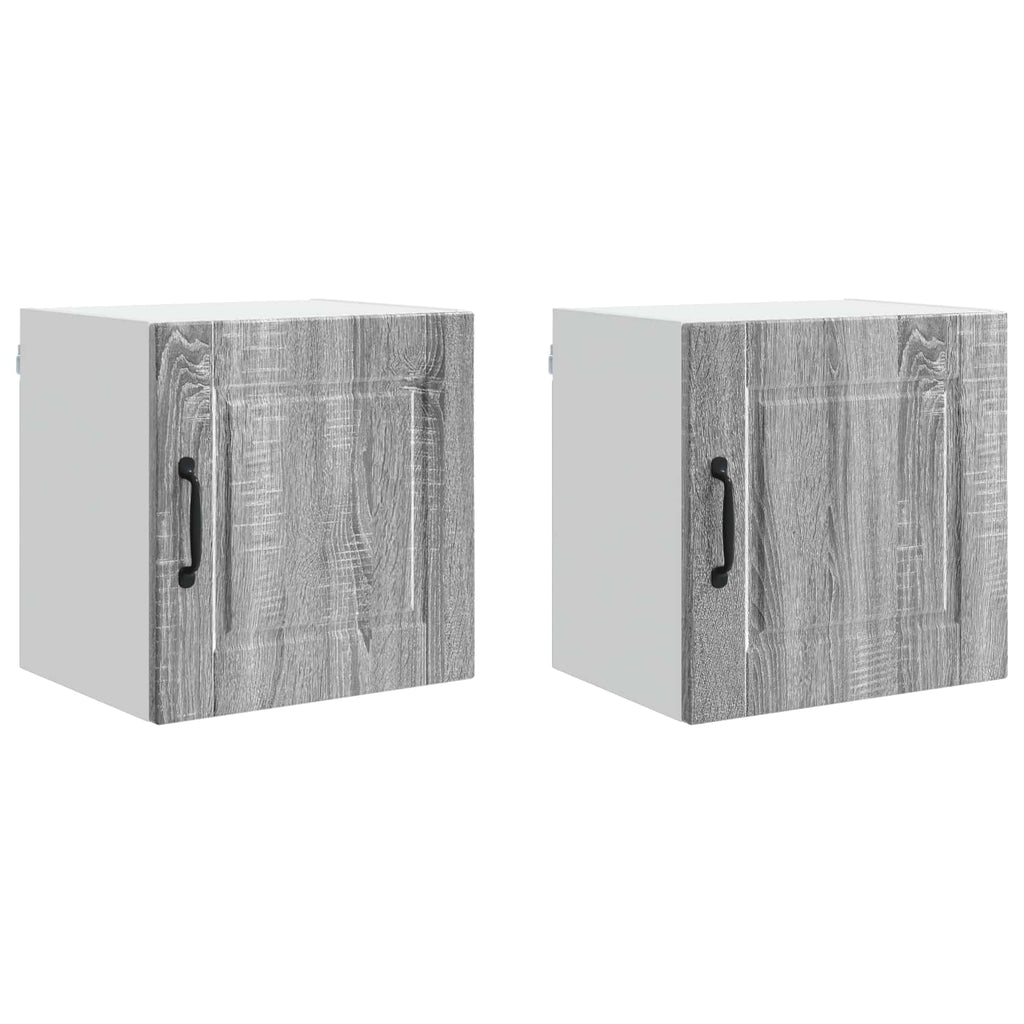 vidaXL Szafka ścienna PORTO 2 pcs Szary Sonoma 40 x 31 x 40 cm