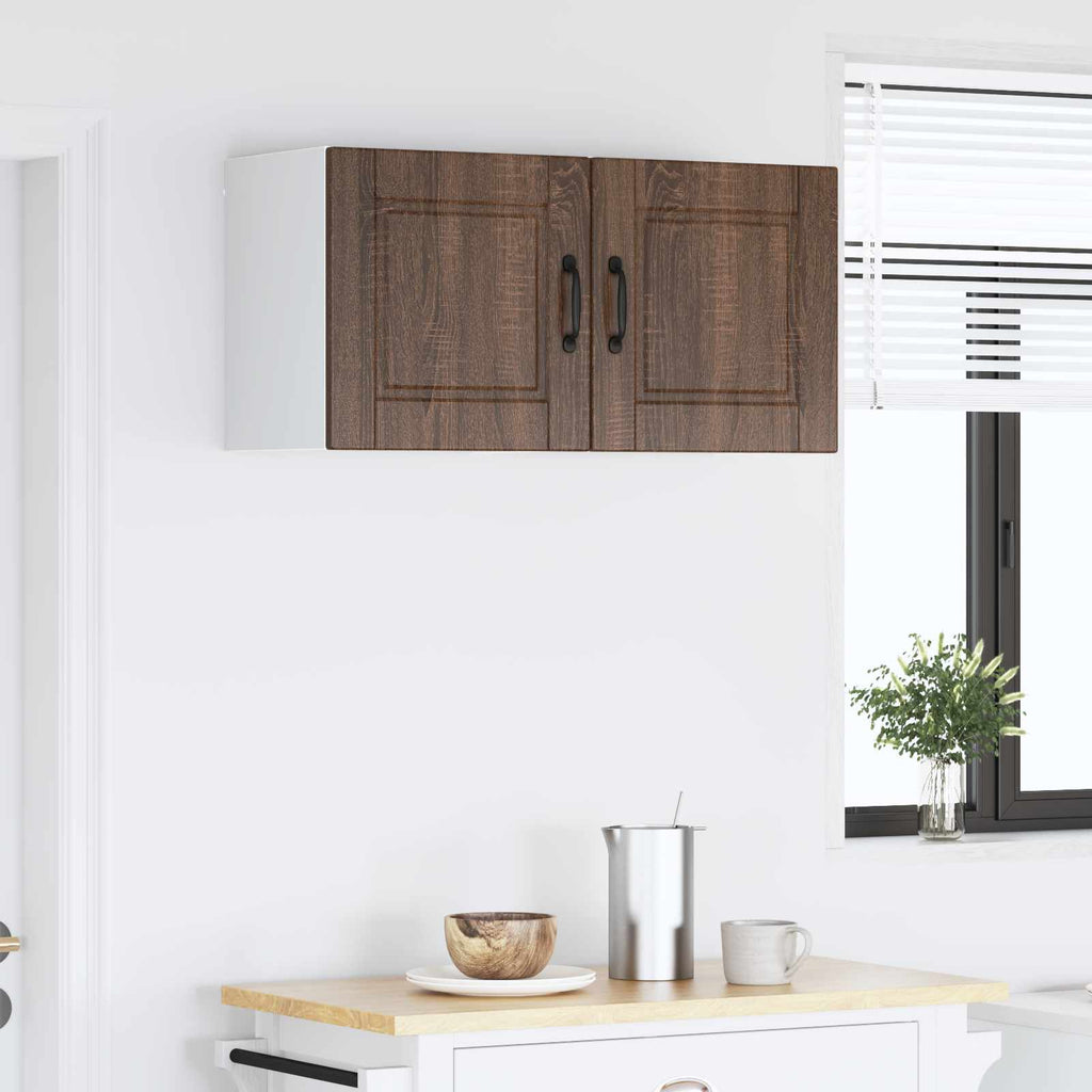 vidaXL Szafka ścienna PORTO 2 pcs Brązowy dąb 40 x 31 x 40 cm