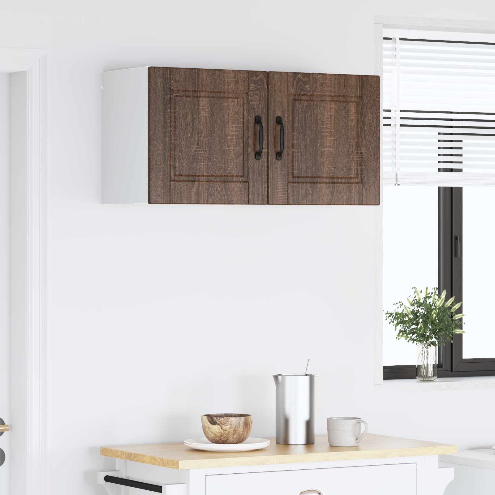 vidaXL Szafka ścienna PORTO 2 pcs Brązowy dąb 40 x 31 x 40 cm