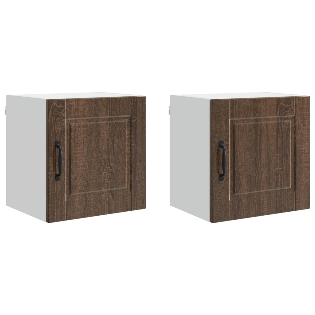 vidaXL Szafka ścienna PORTO 2 pcs Brązowy dąb 40 x 31 x 40 cm