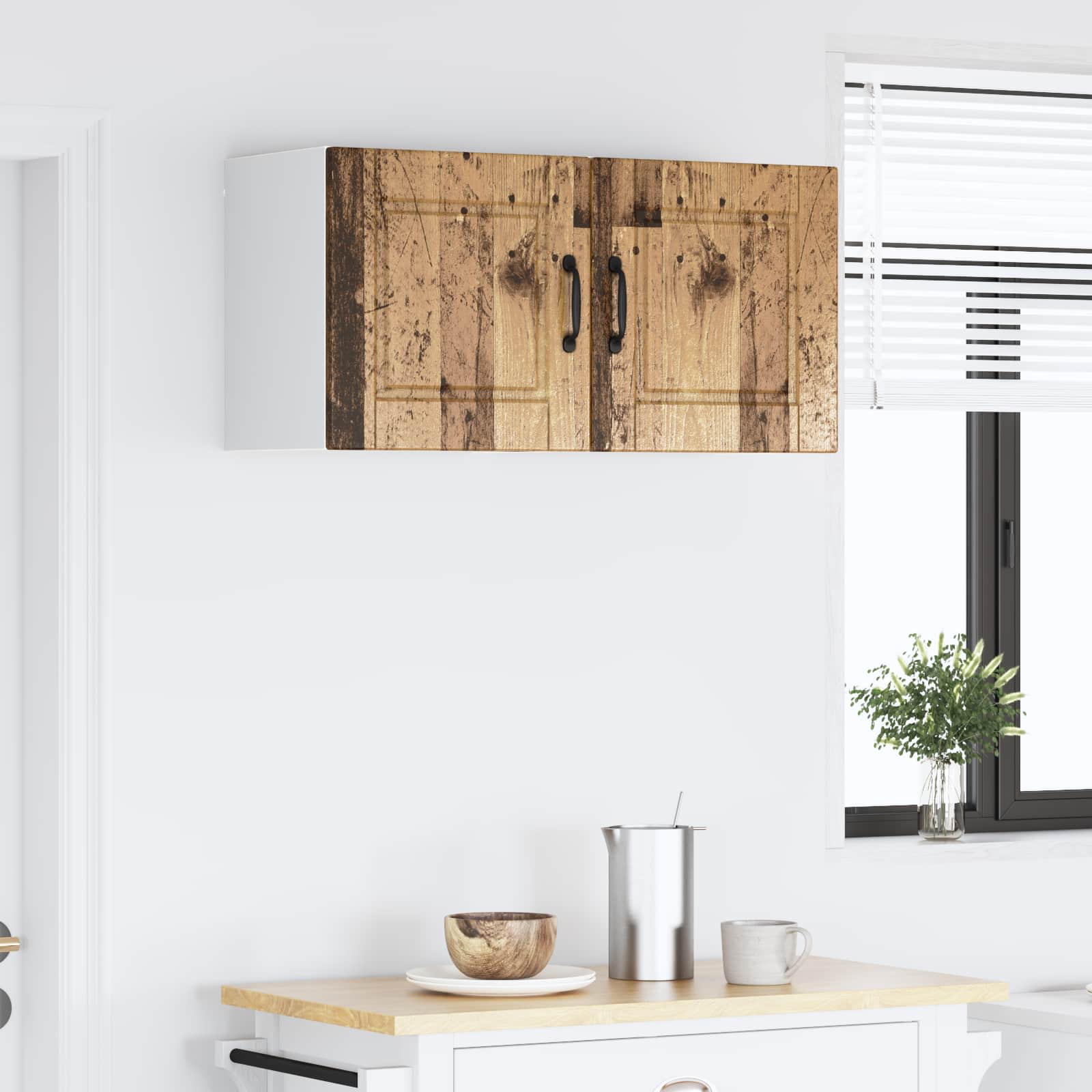 vidaXL Szafka ścienna PORTO 2 pcs Stare drewno 40 x 31 x 40 cm