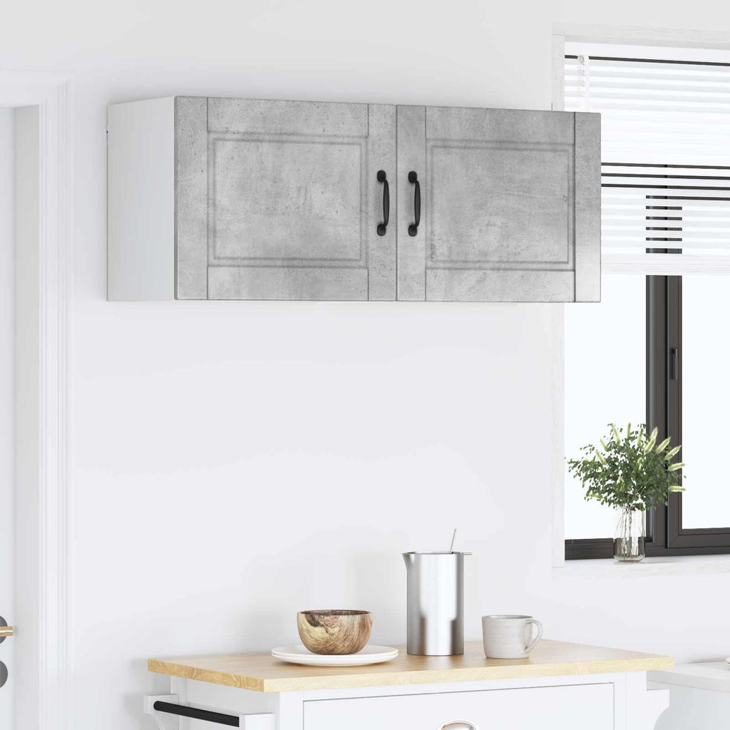 vidaXL Szafka ścienna PORTO 2 pcs Betonowy szary 50 x 31 x 40 cm