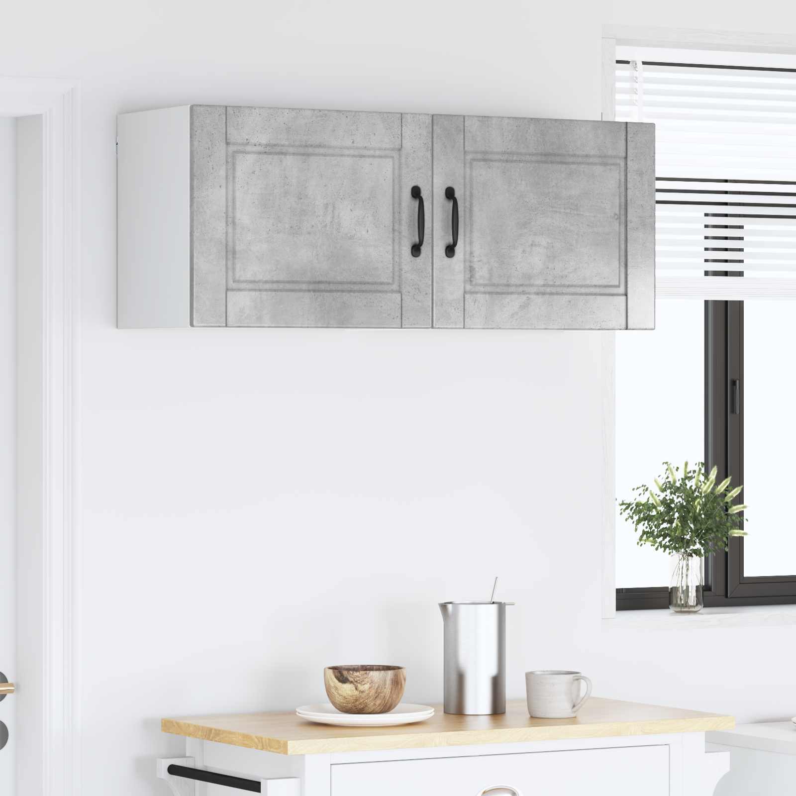 vidaXL Szafka ścienna PORTO 2 pcs Betonowy szary 50 x 31 x 40 cm