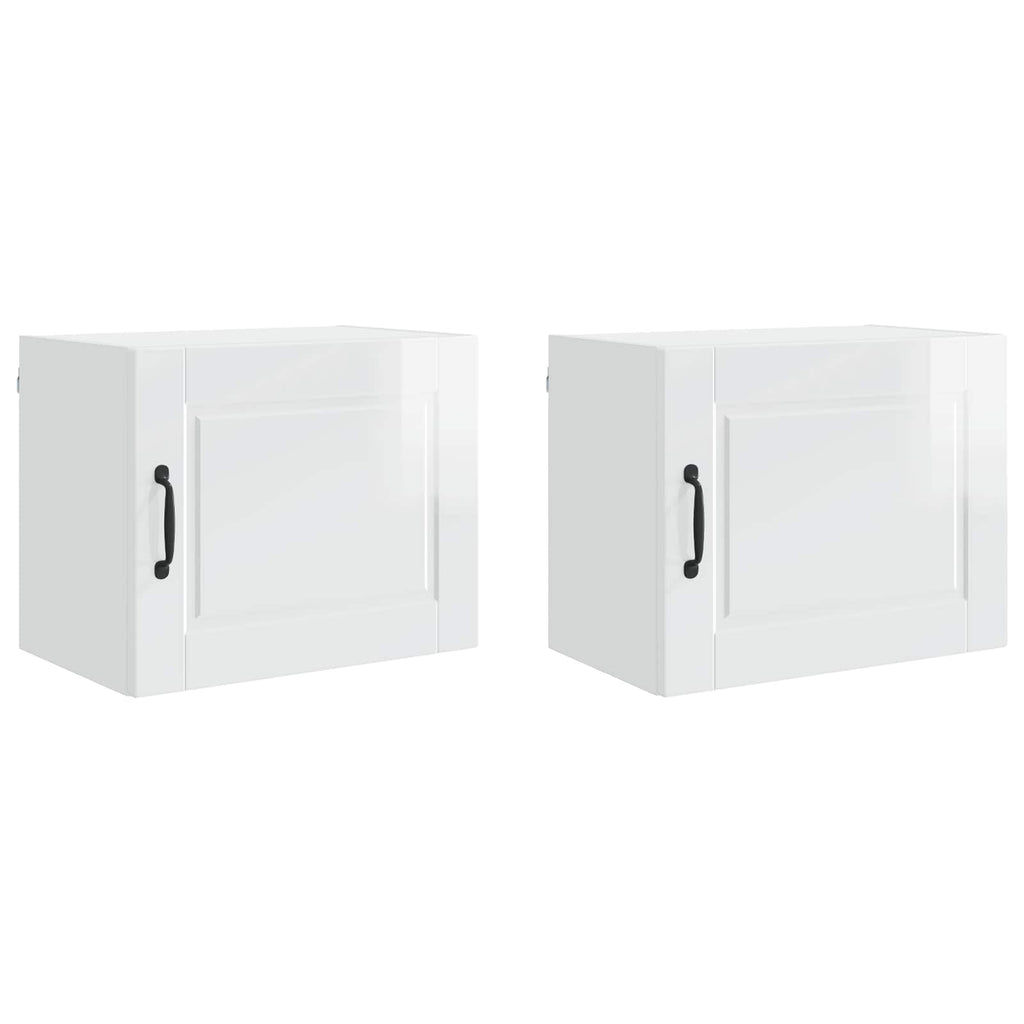 vidaXL Szafka ścienna PORTO 2 pcs Wysoki połysk biały 50 x 31 x 40 cm