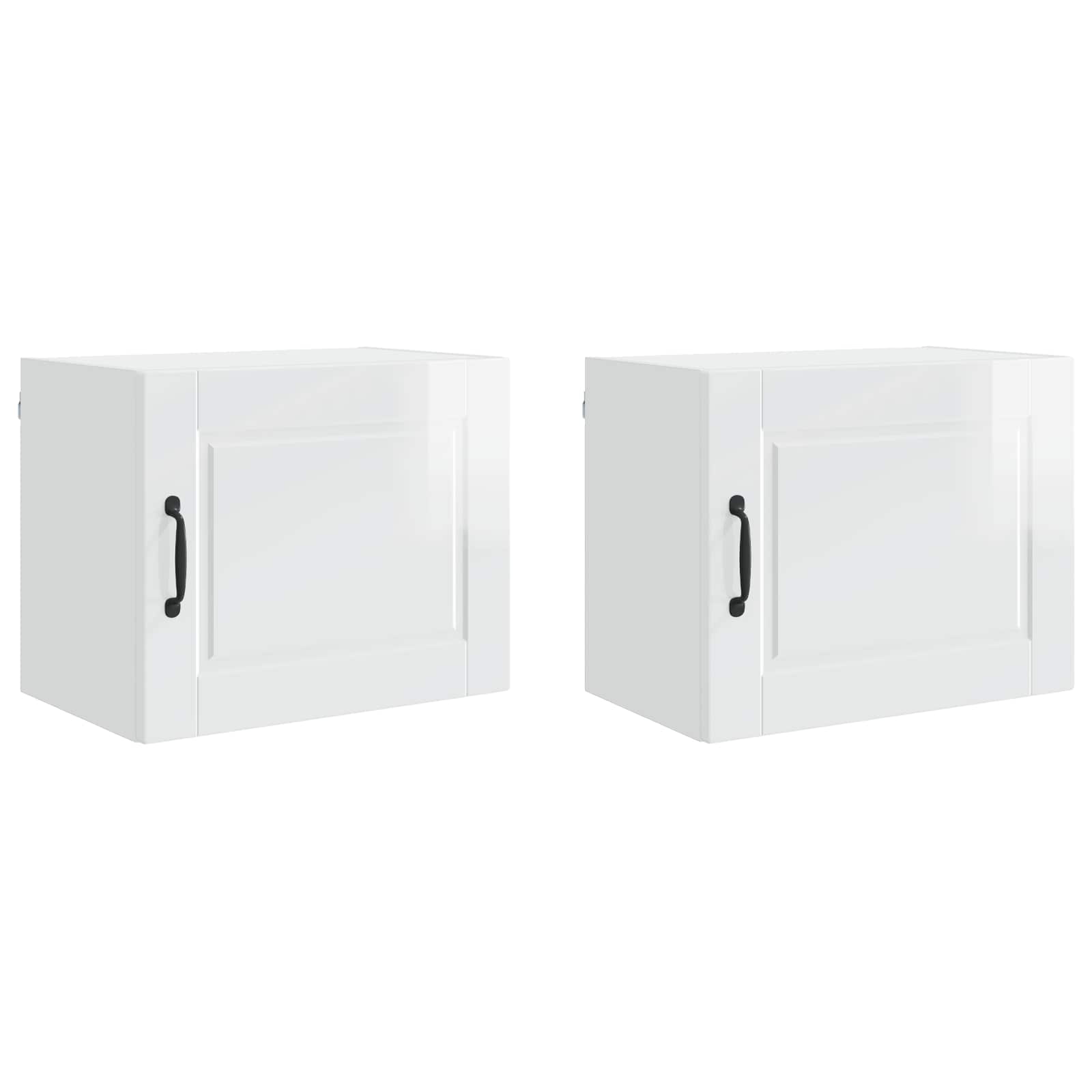 vidaXL Szafka ścienna PORTO 2 pcs Wysoki połysk biały 50 x 31 x 40 cm