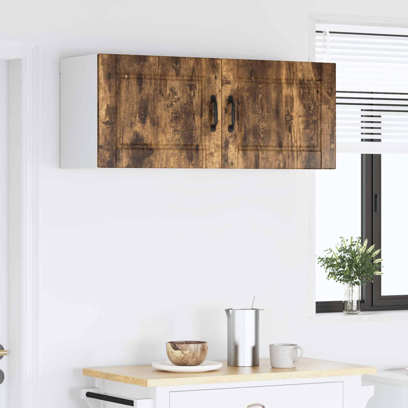 vidaXL Szafka ścienna PORTO 2 pcs Dąb wędzony 50 x 31 x 40 cm