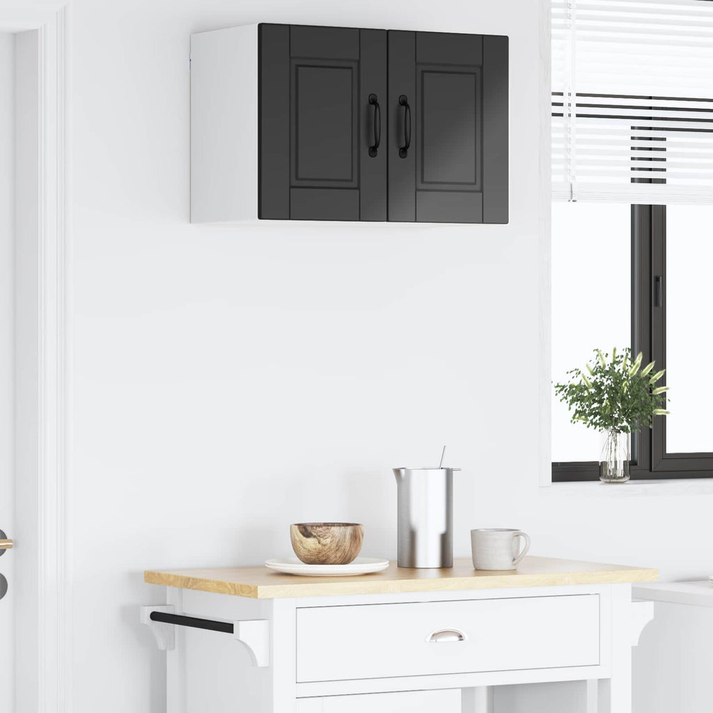 vidaXL Szafka ścienna PORTO Czarny 60 x 31 x 40 cm