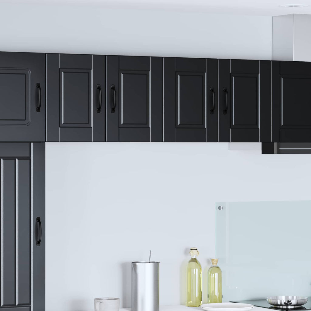 vidaXL Szafka ścienna PORTO 2 pcs Czarny 60 x 31 x 40 cm