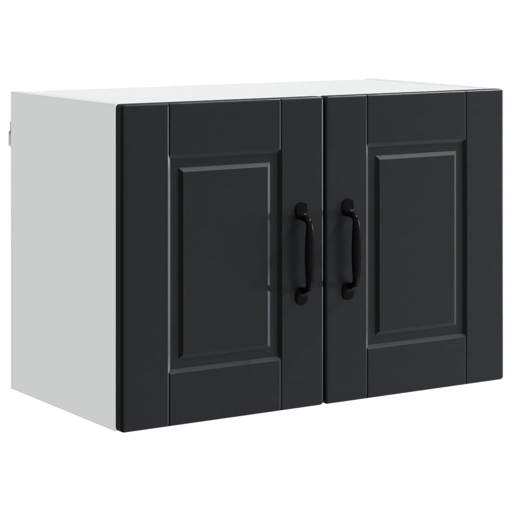 vidaXL Szafka ścienna PORTO 2 pcs Czarny 60 x 31 x 40 cm