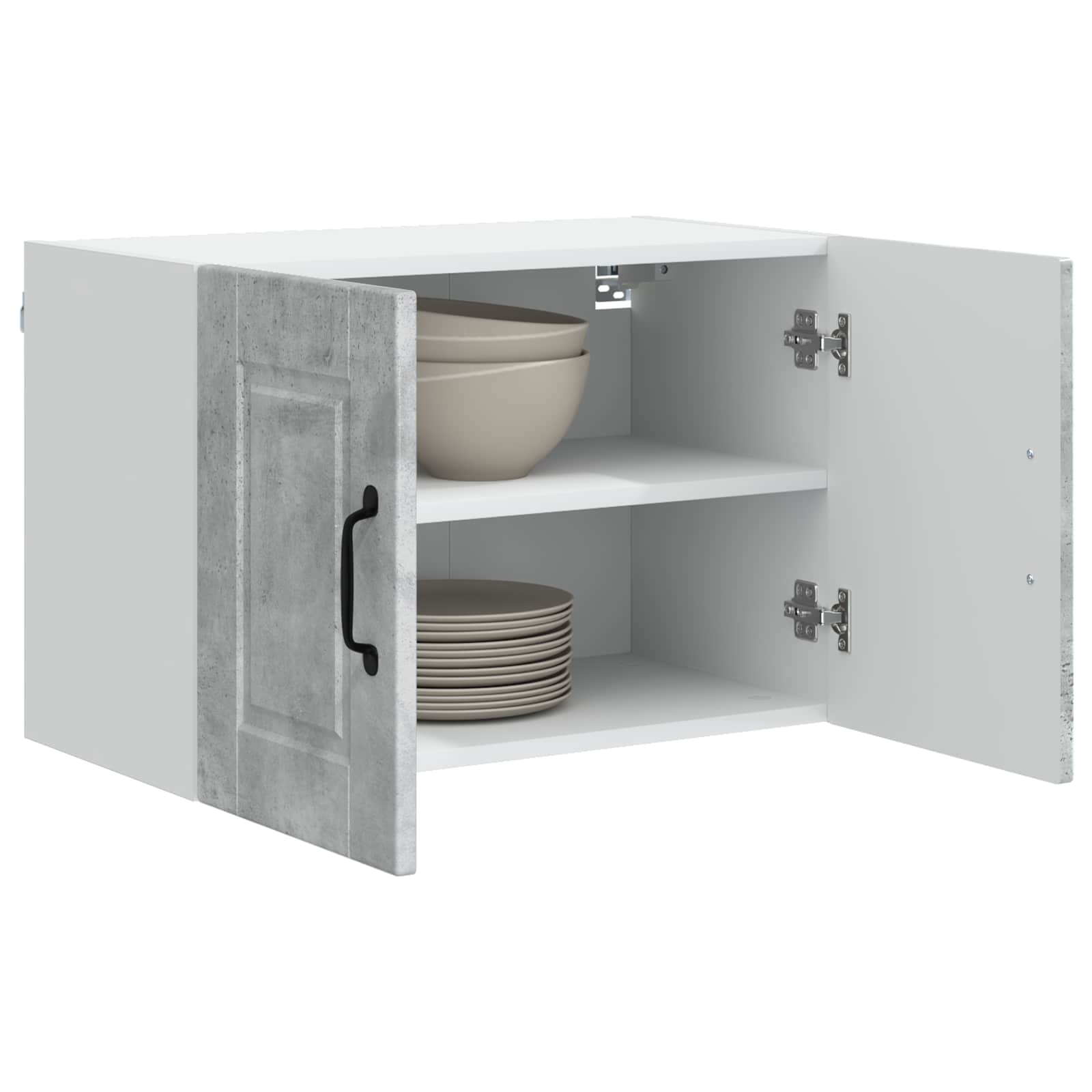 vidaXL Szafka ścienna PORTO 2 pcs Betonowy szary 60 x 31 x 40 cm