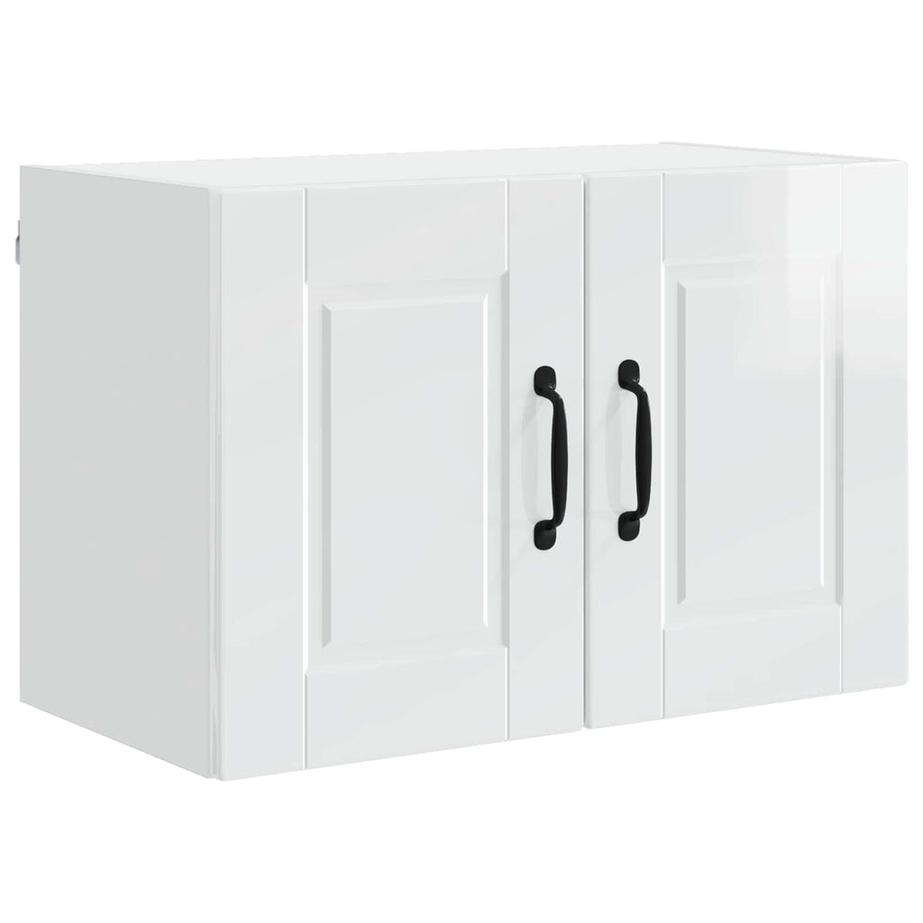 vidaXL Szafka ścienna PORTO Wysoki połysk biały 60 x 31 x 40 cm