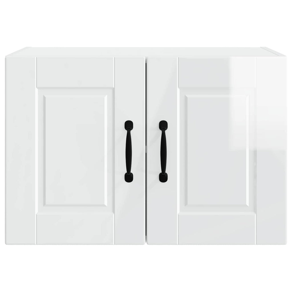 vidaXL Szafka ścienna PORTO Wysoki połysk biały 60 x 31 x 40 cm