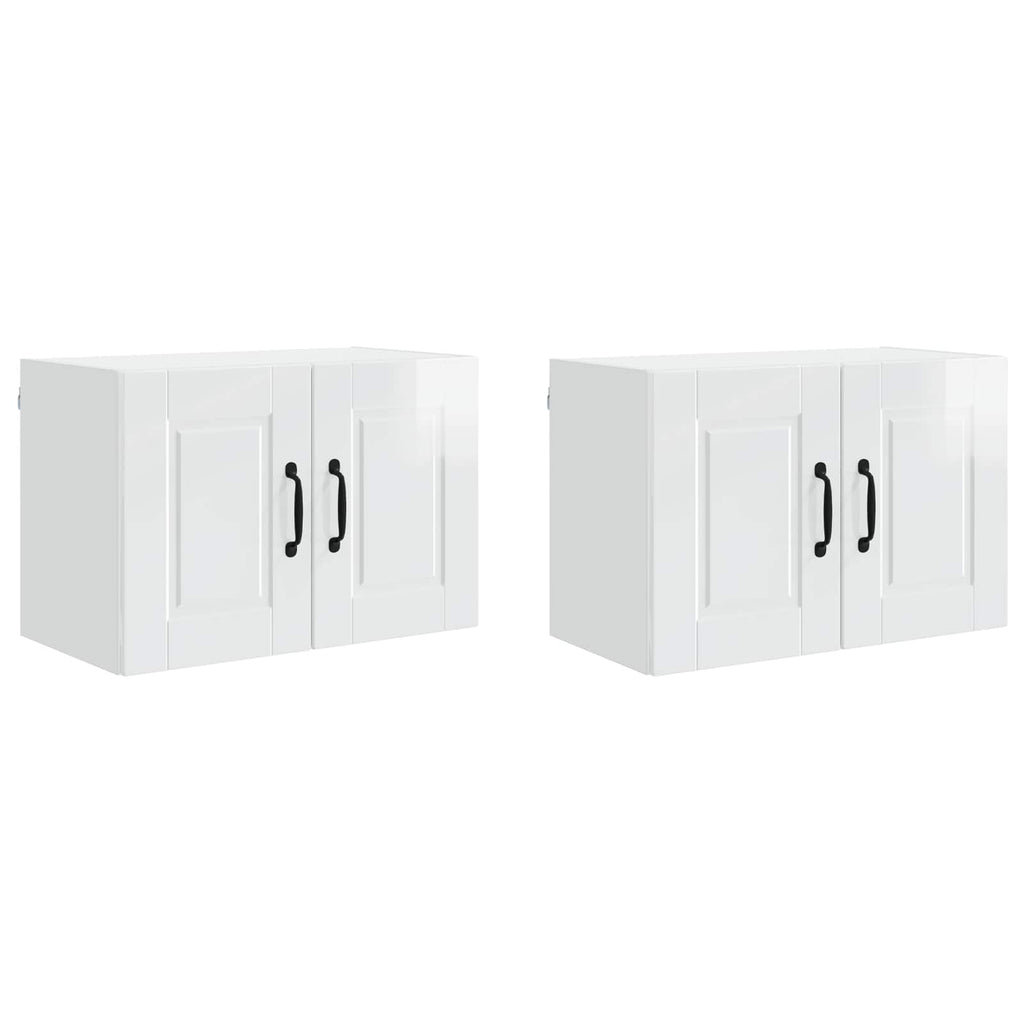 vidaXL Szafka ścienna PORTO 2 pcs Wysoki połysk biały 60 x 31 x 40 cm