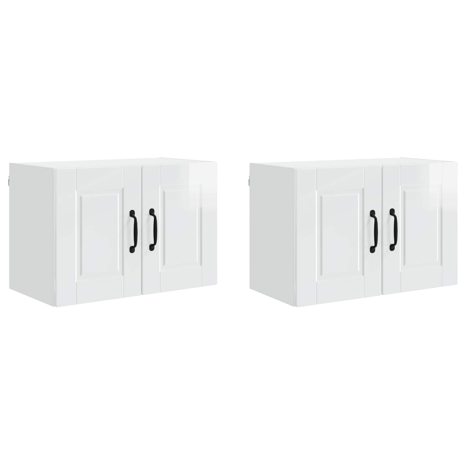 vidaXL Szafka ścienna PORTO 2 pcs Wysoki połysk biały 60 x 31 x 40 cm