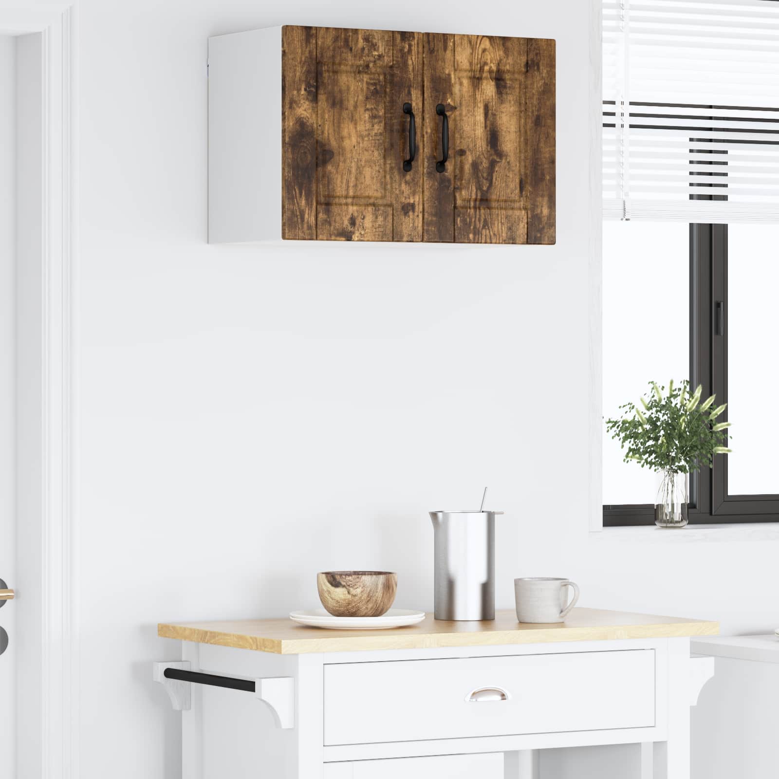 vidaXL Szafka ścienna PORTO Dąb wędzony 60 x 31 x 40 cm
