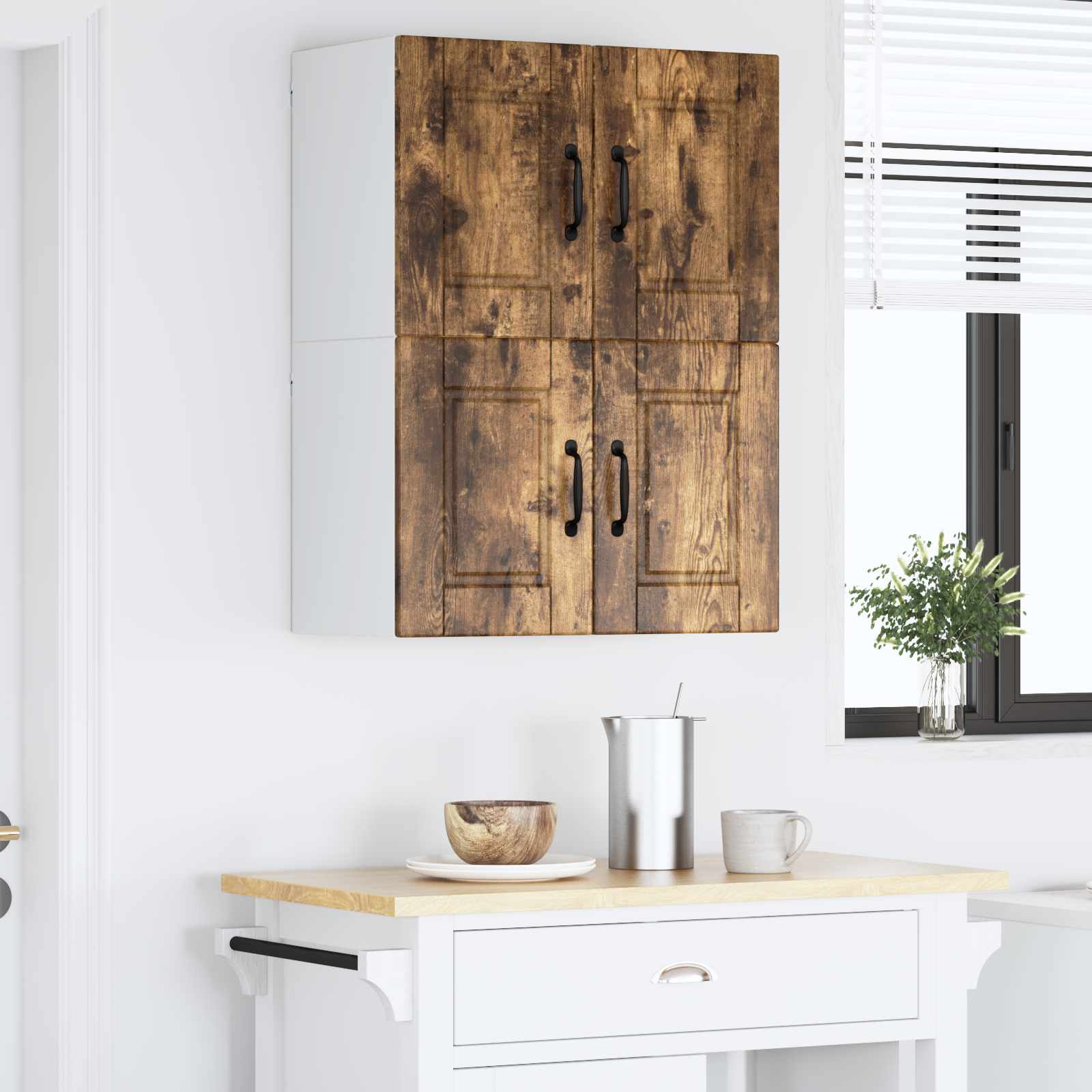 vidaXL Szafka ścienna PORTO 2 pcs Dąb wędzony 60 x 31 x 40 cm