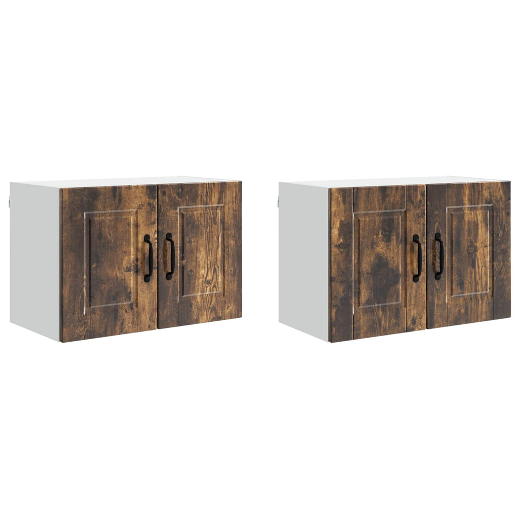 vidaXL Szafka ścienna PORTO 2 pcs Dąb wędzony 60 x 31 x 40 cm