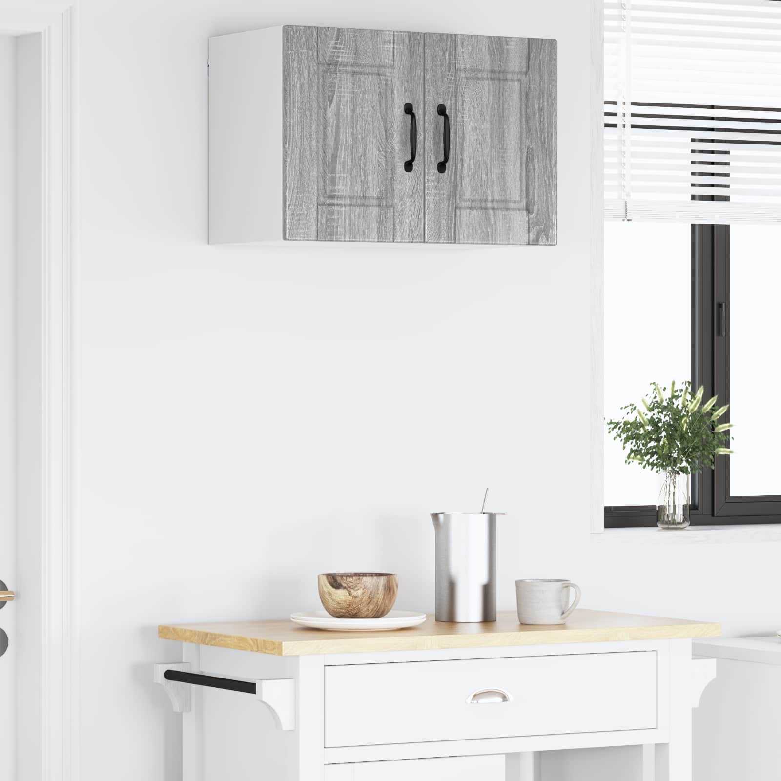 vidaXL Szafka ścienna PORTO Szary Sonoma 60 x 31 x 40 cm