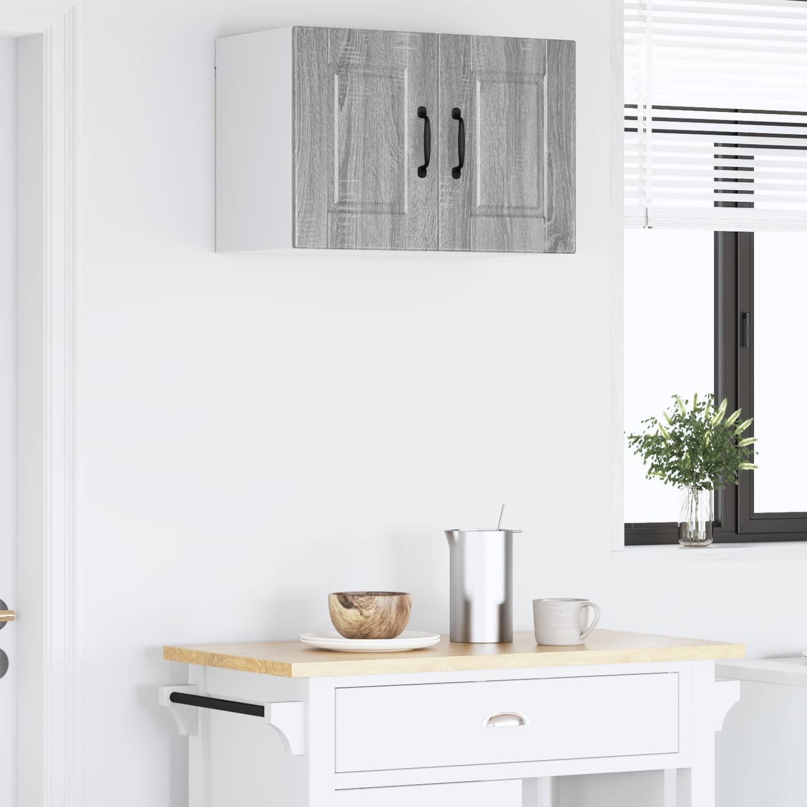 vidaXL Szafka ścienna PORTO Szary Sonoma 60 x 31 x 40 cm