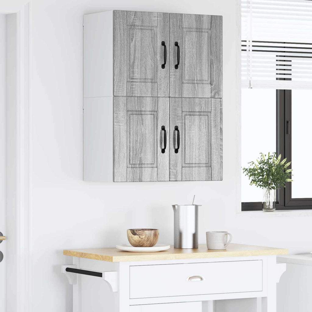 vidaXL Szafka ścienna PORTO 2 pcs Szary Sonoma 60 x 31 x 40 cm