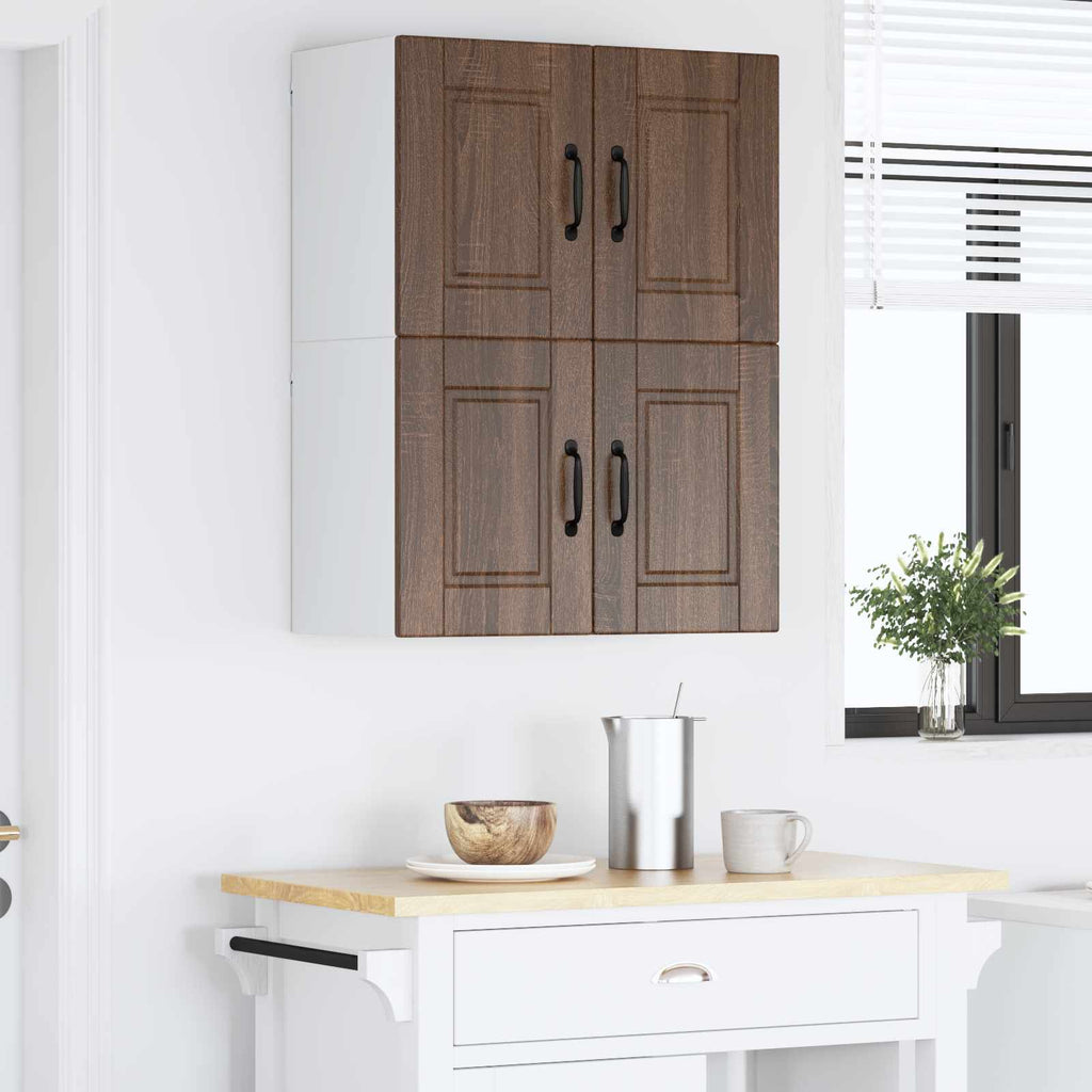 vidaXL Szafka ścienna PORTO 2 pcs Brązowy dąb 60 x 31 x 40 cm
