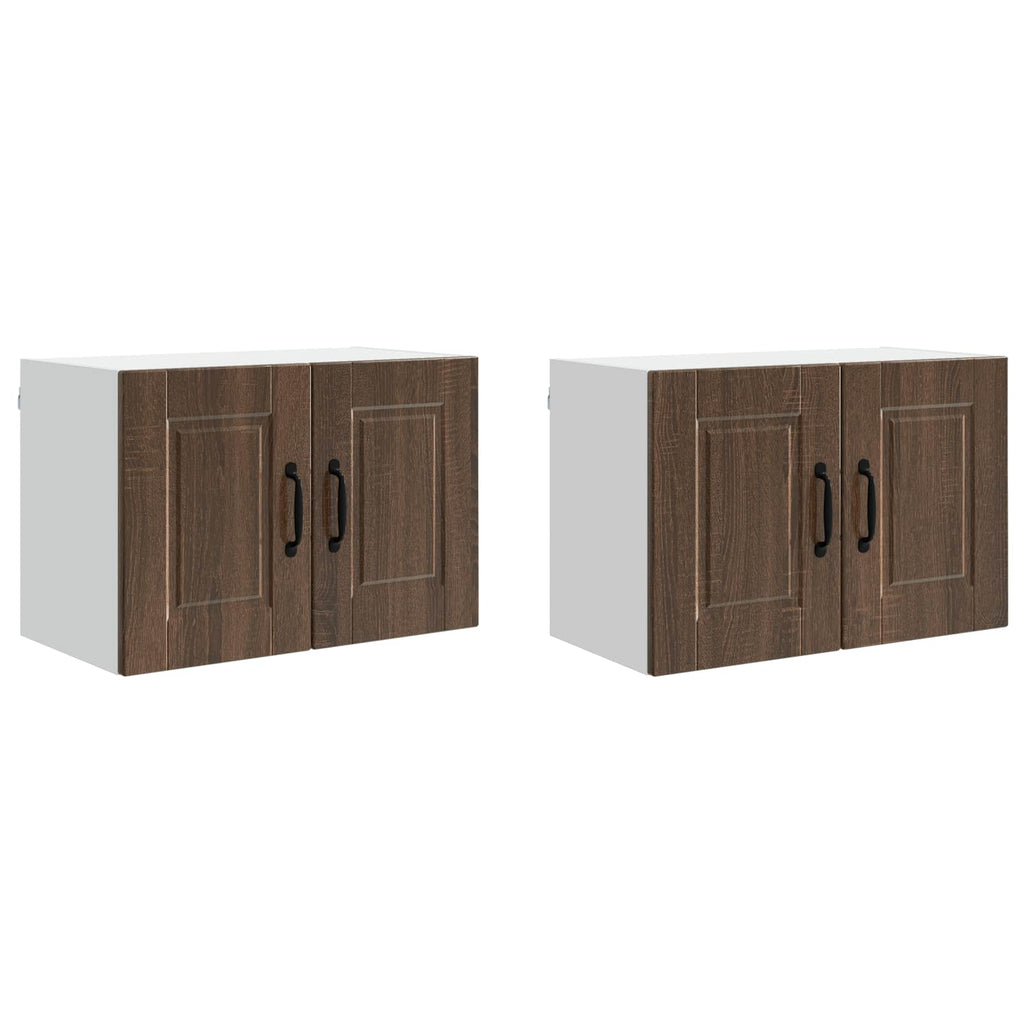 vidaXL Szafka ścienna PORTO 2 pcs Brązowy dąb 60 x 31 x 40 cm